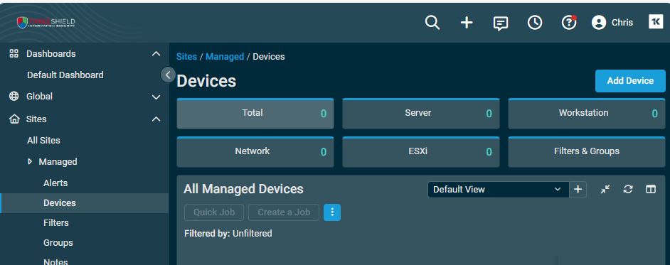 Datto RMM setup site add device