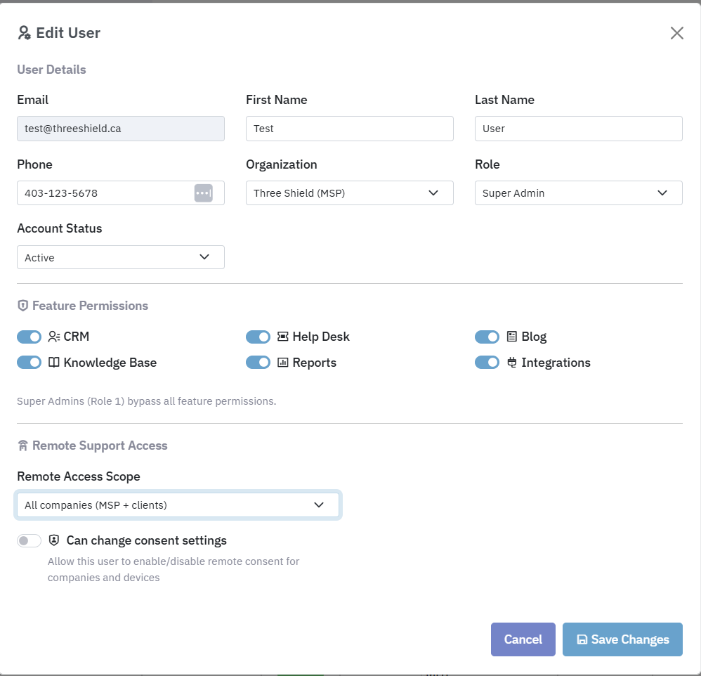 Lavawall granular user permissions